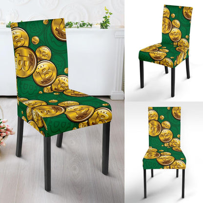 Bitcoin Pattern Print Design DO02 Dining Chair Slipcover-JORJUNE.COM