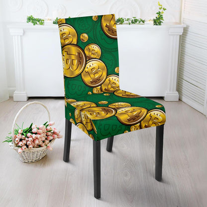 Bitcoin Pattern Print Design DO02 Dining Chair Slipcover-JORJUNE.COM