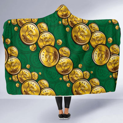 Bitcoin Pattern Print Design DO02 Hooded Blanket-JORJUNE.COM