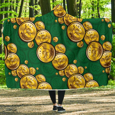 Bitcoin Pattern Print Design DO02 Hooded Blanket-JORJUNE.COM