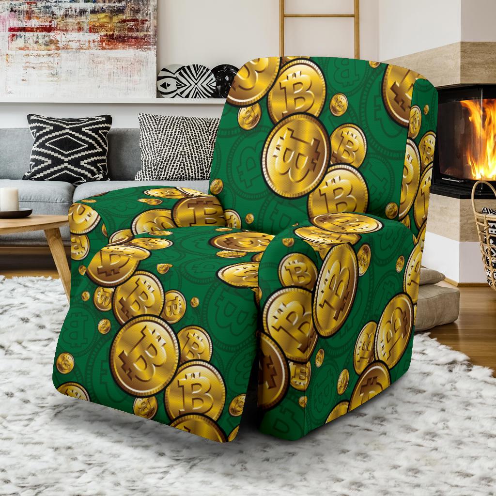 Bitcoin Pattern Print Design DO02 Recliner Slipcover-JORJUNE.COM
