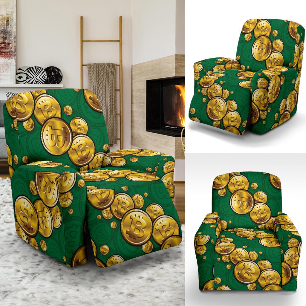 Bitcoin Pattern Print Design DO02 Recliner Slipcover-JORJUNE.COM