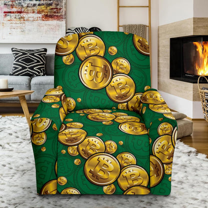 Bitcoin Pattern Print Design DO02 Recliner Slipcover-JORJUNE.COM