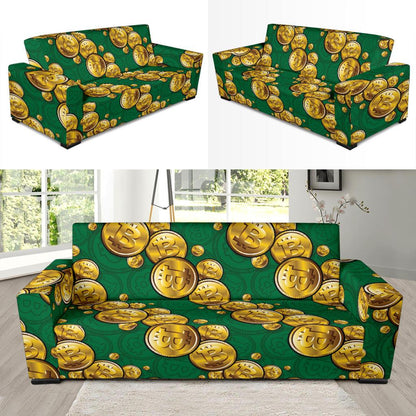 Bitcoin Pattern Print Design DO02 Sofa Slipcover-JORJUNE.COM