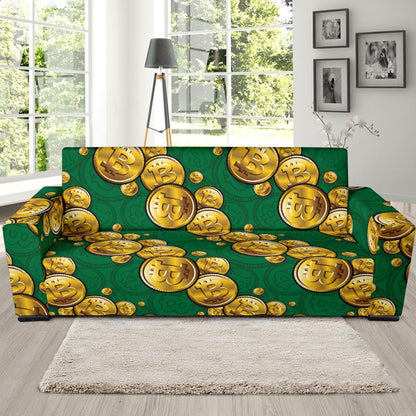 Bitcoin Pattern Print Design DO02 Sofa Slipcover-JORJUNE.COM