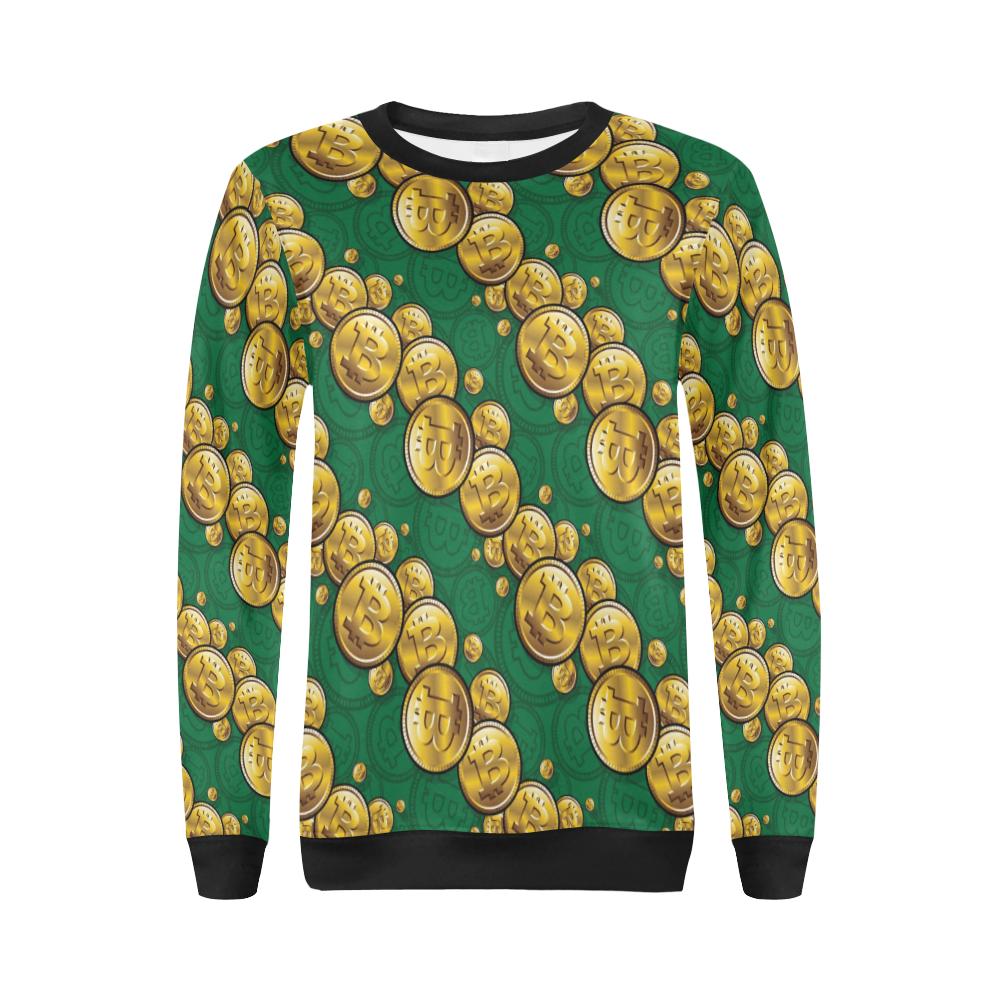 Bitcoin Pattern Print Design DO02 Women Long Sleeve Sweatshirt-JorJune