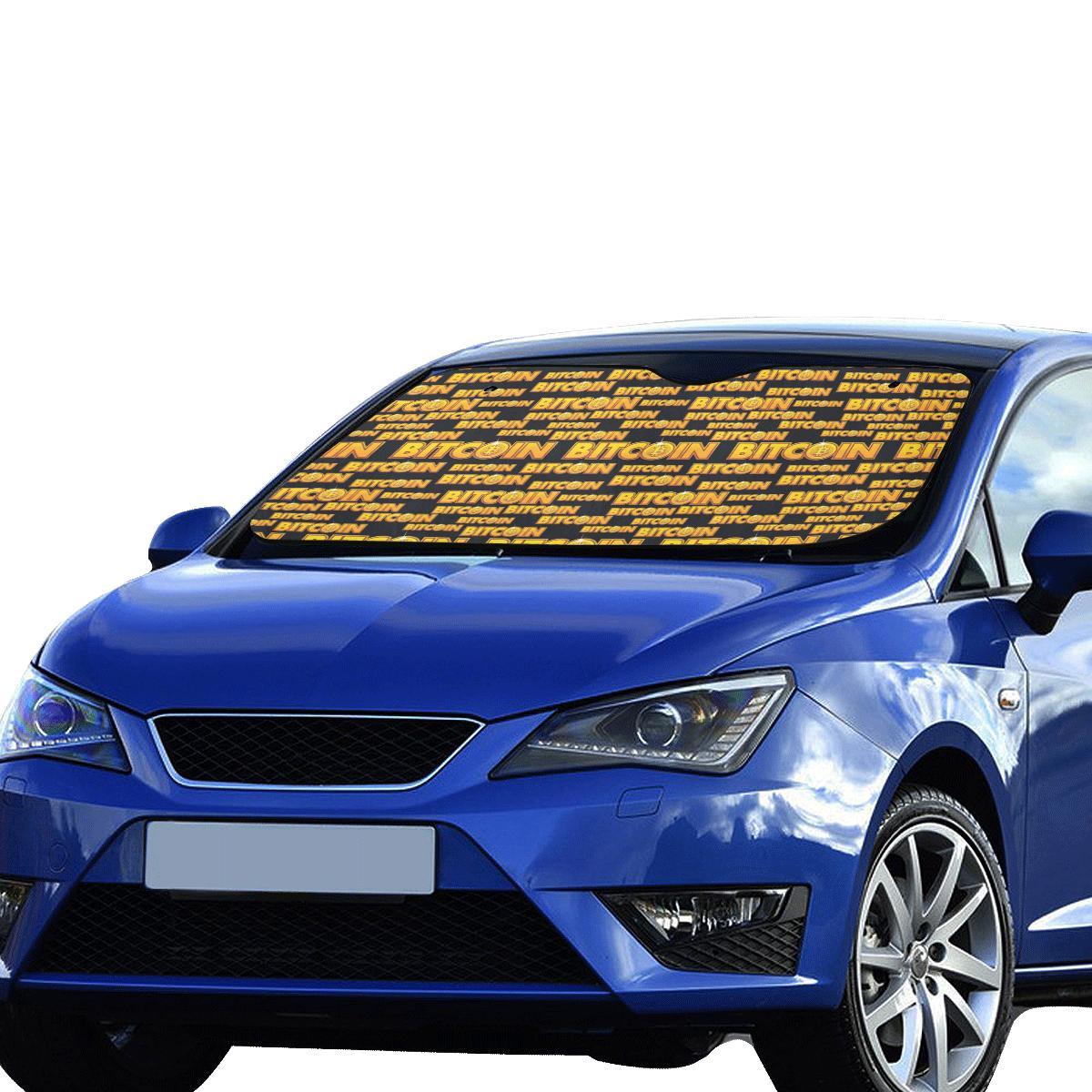 Bitcoin Pattern Print Design DO03 Car Sun Shade-JorJune