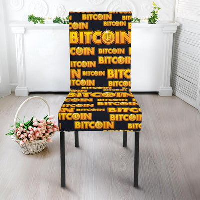 Bitcoin Pattern Print Design DO03 Dining Chair Slipcover-JORJUNE.COM