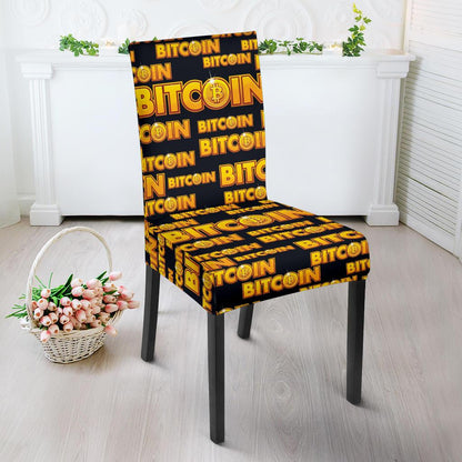 Bitcoin Pattern Print Design DO03 Dining Chair Slipcover-JORJUNE.COM