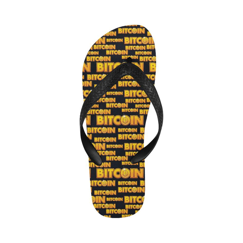 Bitcoin Pattern Print Design DO03 Flip Flops-JorJune