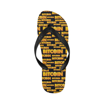 Bitcoin Pattern Print Design DO03 Flip Flops-JorJune