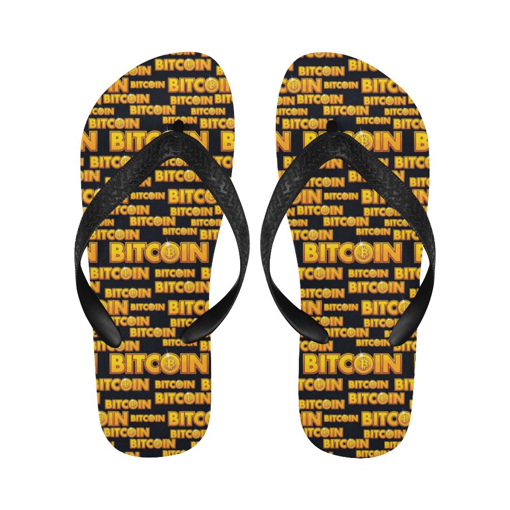 Bitcoin Pattern Print Design DO03 Flip Flops-JorJune