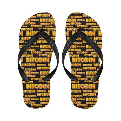 Bitcoin Pattern Print Design DO03 Flip Flops-JorJune