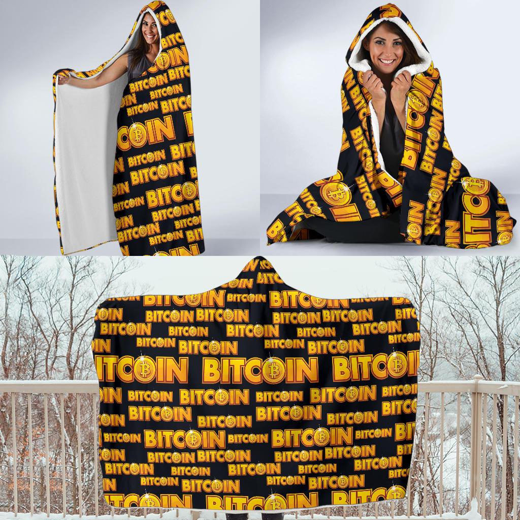 Bitcoin Pattern Print Design DO03 Hooded Blanket-JORJUNE.COM