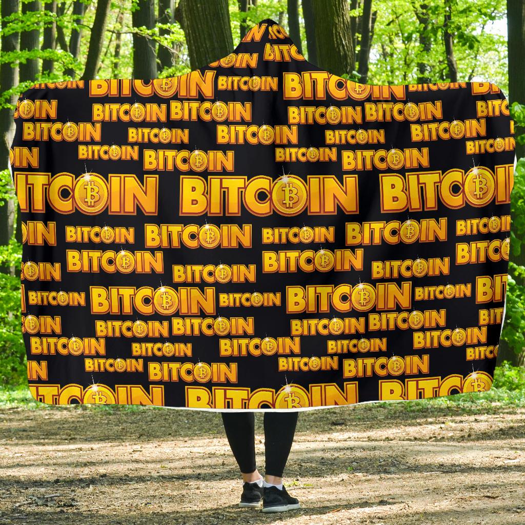 Bitcoin Pattern Print Design DO03 Hooded Blanket-JORJUNE.COM
