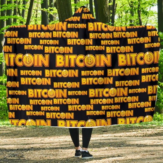 Bitcoin Pattern Print Design DO03 Hooded Blanket-JORJUNE.COM