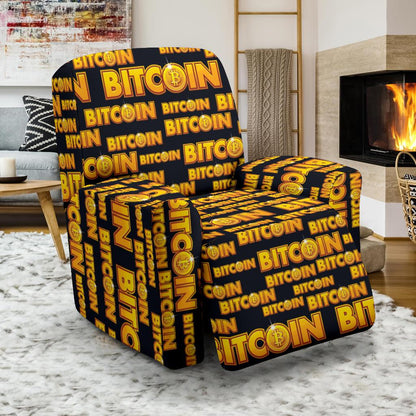 Bitcoin Pattern Print Design DO03 Recliner Slipcover-JORJUNE.COM