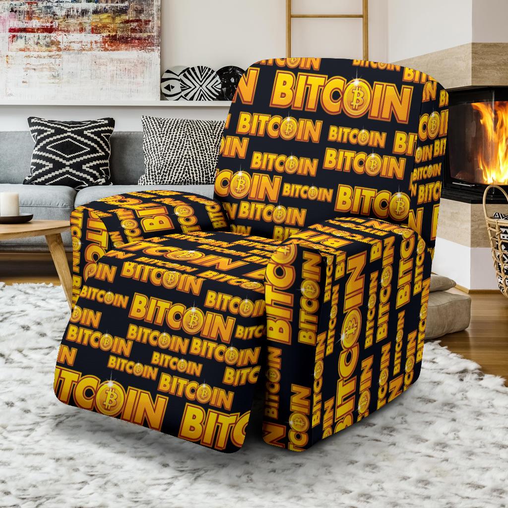 Bitcoin Pattern Print Design DO03 Recliner Slipcover-JORJUNE.COM