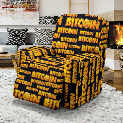 Bitcoin Pattern Print Design DO03 Recliner Slipcover-JORJUNE.COM