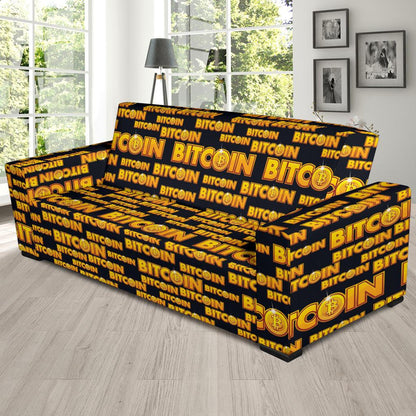 Bitcoin Pattern Print Design DO03 Sofa Slipcover-JORJUNE.COM