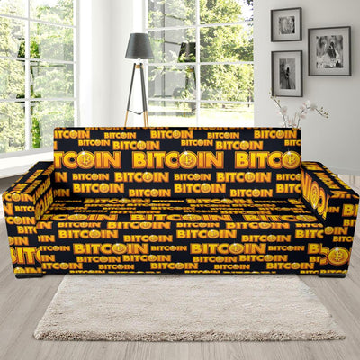 Bitcoin Pattern Print Design DO03 Sofa Slipcover-JORJUNE.COM
