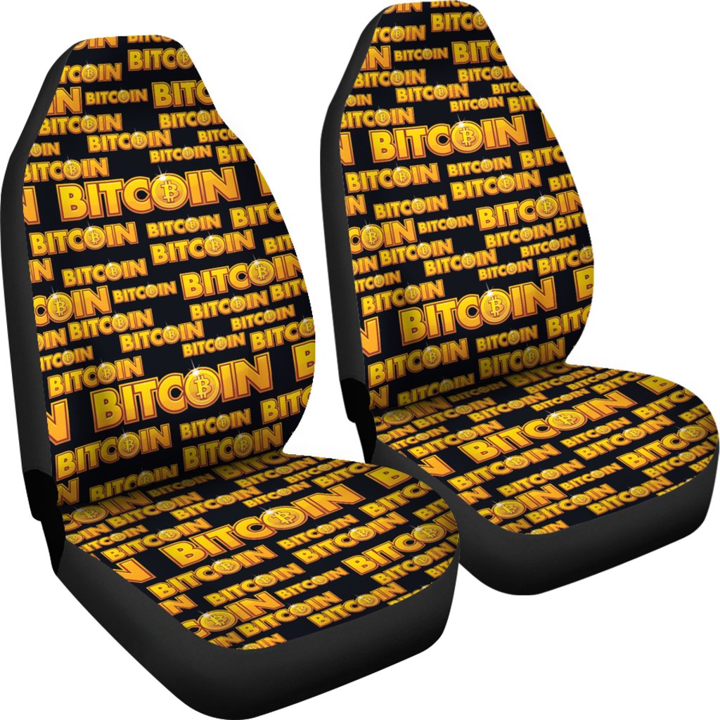 Bitcoin Pattern Print Design DO03 Universal Fit Car Seat Covers