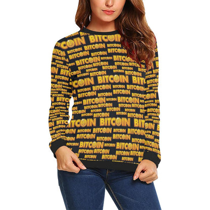 Bitcoin Pattern Print Design DO03 Women Long Sleeve Sweatshirt-JorJune