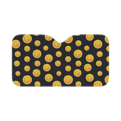 Bitcoin Pattern Print Design DO04 Car Sun Shade-JorJune