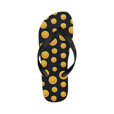 Bitcoin Pattern Print Design DO04 Flip Flops-JorJune