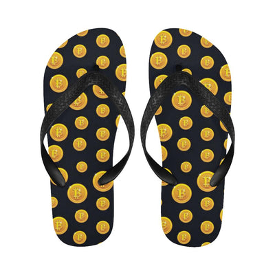 Bitcoin Pattern Print Design DO04 Flip Flops-JorJune