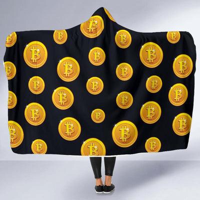 Bitcoin Pattern Print Design DO04 Hooded Blanket-JORJUNE.COM