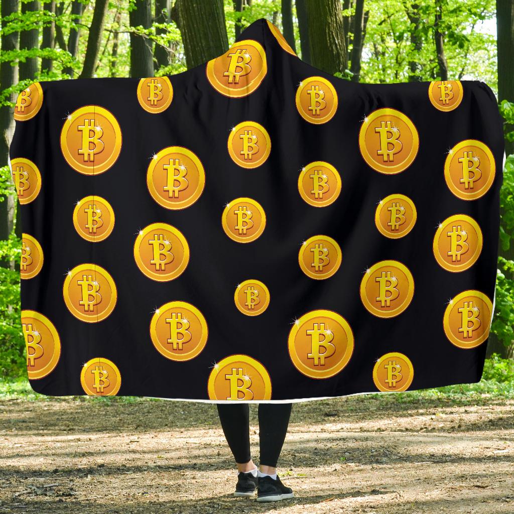 Bitcoin Pattern Print Design DO04 Hooded Blanket-JORJUNE.COM