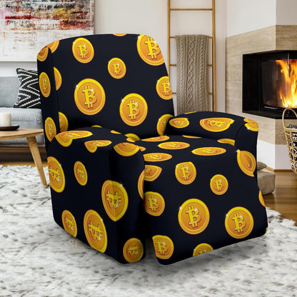 Bitcoin Pattern Print Design DO04 Recliner Slipcover-JORJUNE.COM
