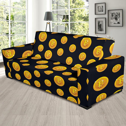 Bitcoin Pattern Print Design DO04 Sofa Slipcover-JORJUNE.COM