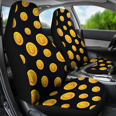 Bitcoin Pattern Print Design DO04 Universal Fit Car Seat Covers