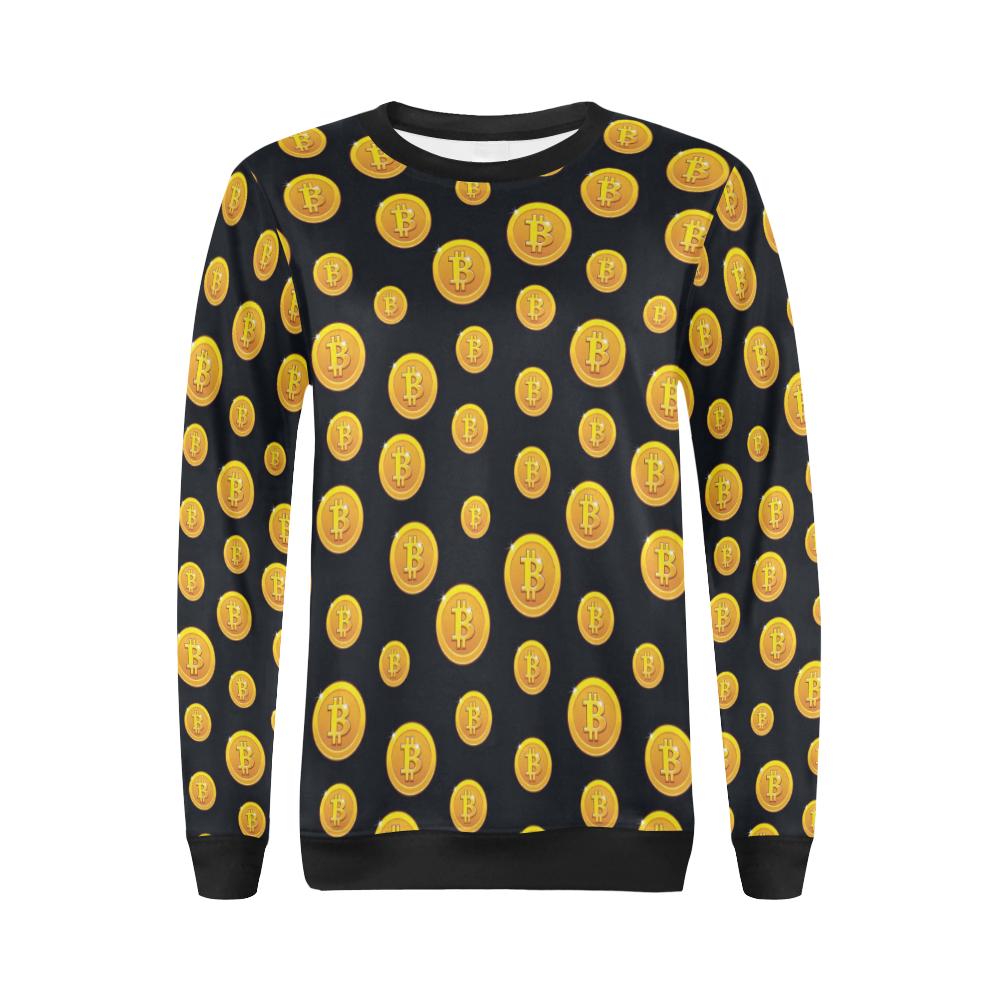 Bitcoin Pattern Print Design DO04 Women Long Sleeve Sweatshirt-JorJune