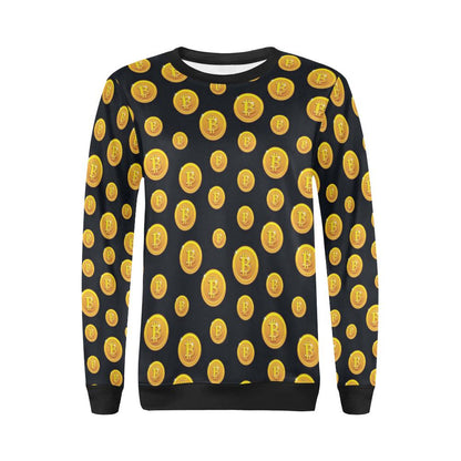 Bitcoin Pattern Print Design DO04 Women Long Sleeve Sweatshirt-JorJune
