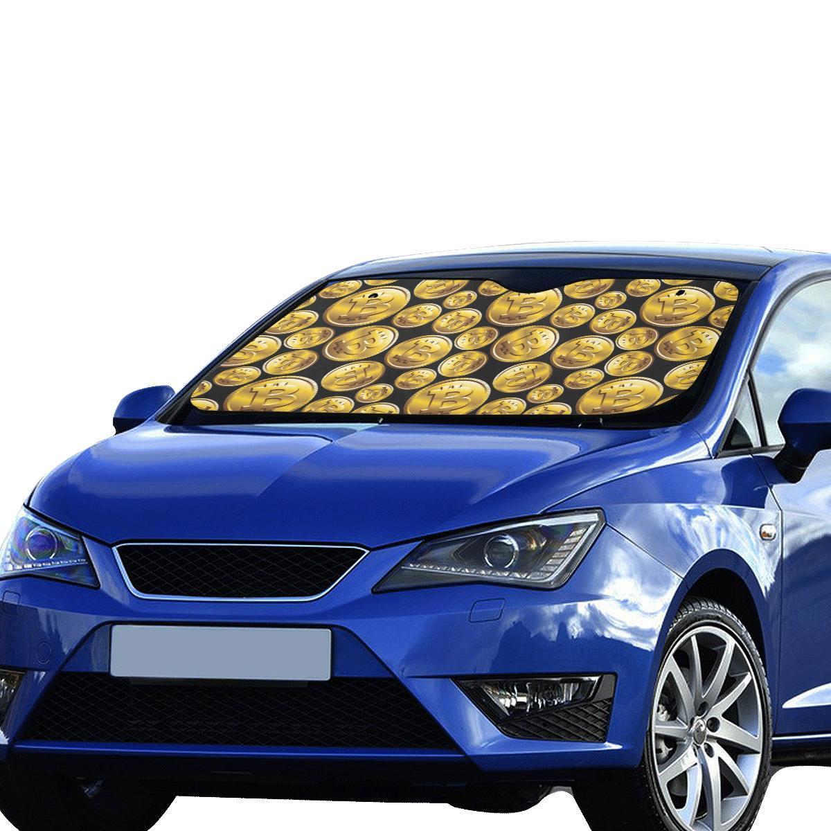 Bitcoin Pattern Print Design DO05 Car Sun Shade-JorJune