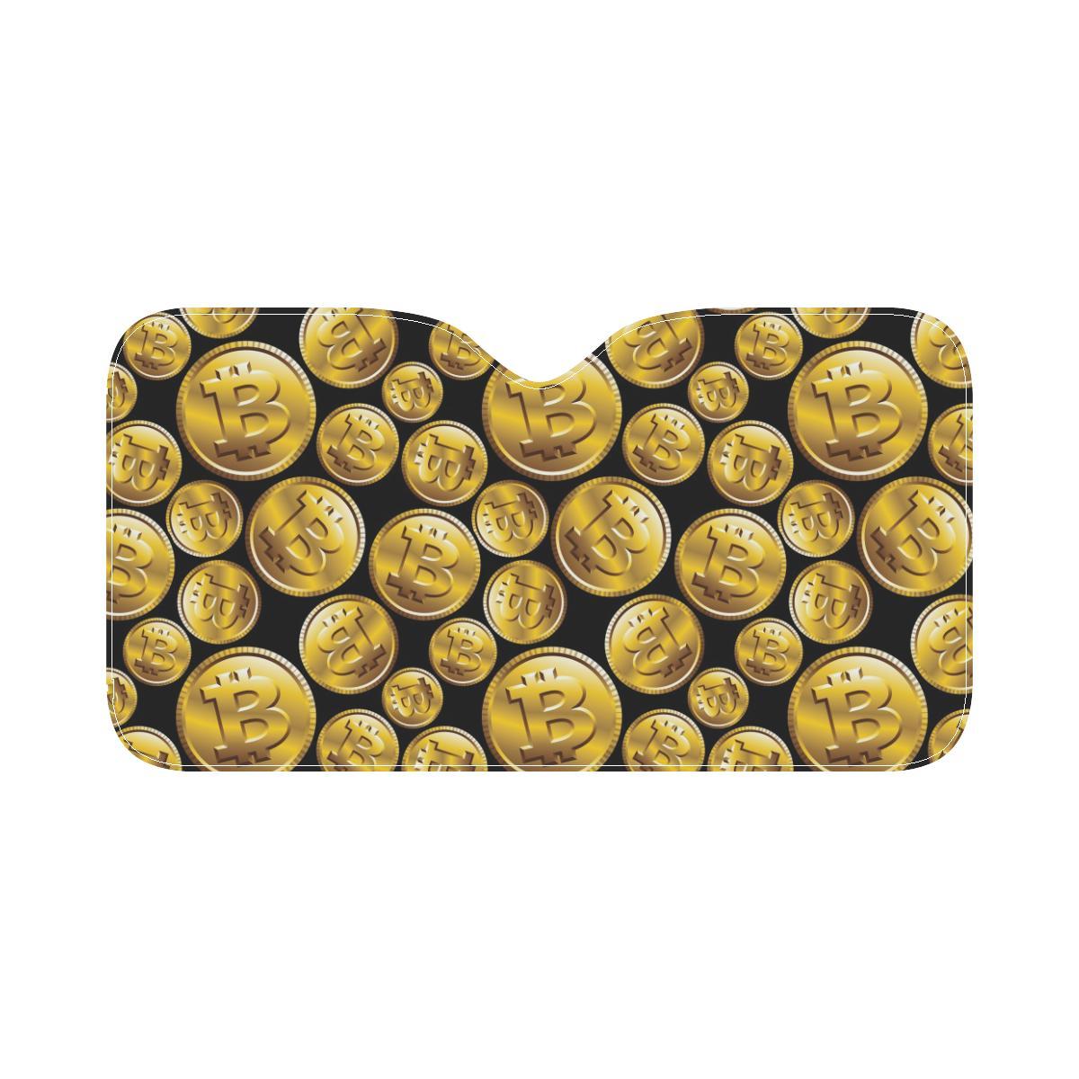 Bitcoin Pattern Print Design DO05 Car Sun Shade-JorJune