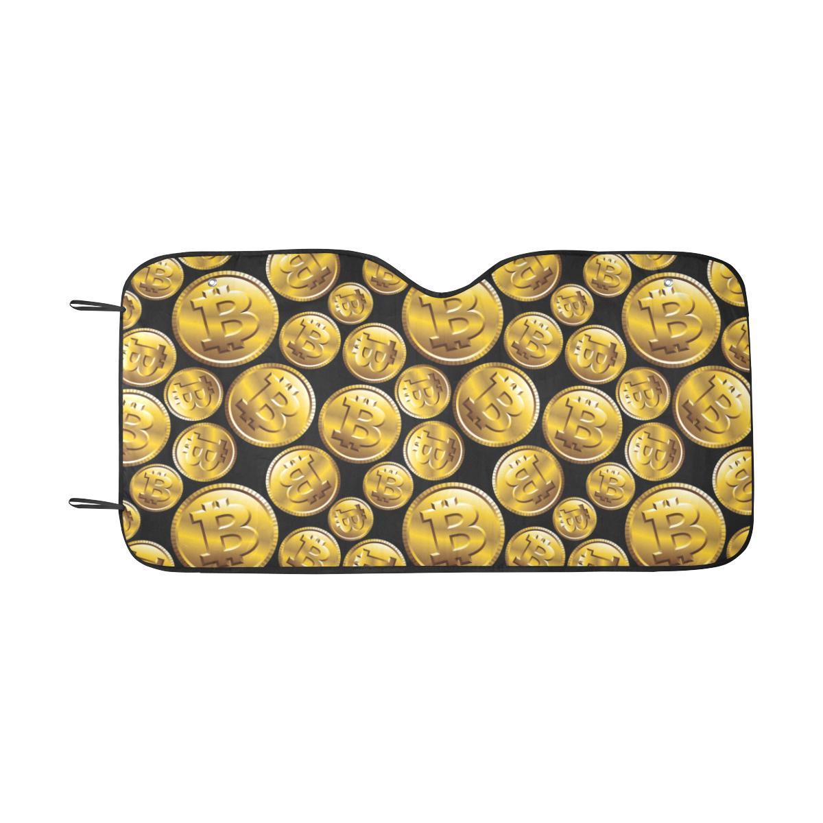 Bitcoin Pattern Print Design DO05 Car Sun Shade-JorJune