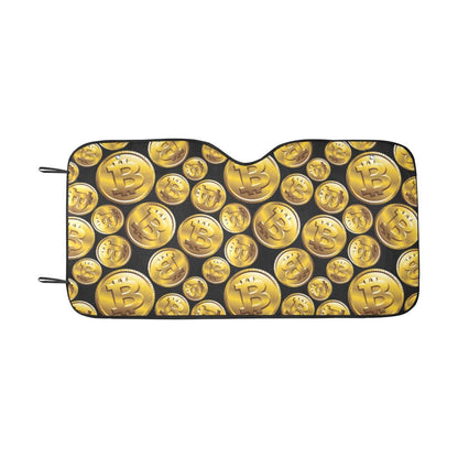 Bitcoin Pattern Print Design DO05 Car Sun Shade-JorJune