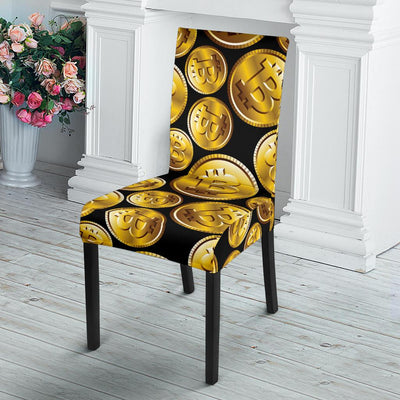 Bitcoin Pattern Print Design DO05 Dining Chair Slipcover-JORJUNE.COM