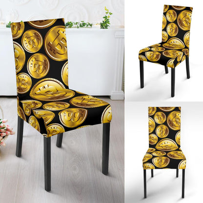 Bitcoin Pattern Print Design DO05 Dining Chair Slipcover-JORJUNE.COM