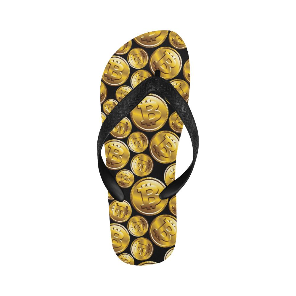 Bitcoin Pattern Print Design DO05 Flip Flops-JorJune