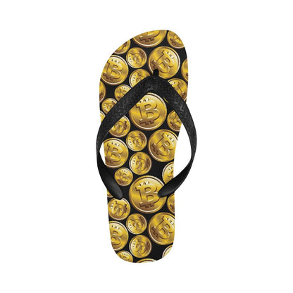 Bitcoin Pattern Print Design DO05 Flip Flops-JorJune
