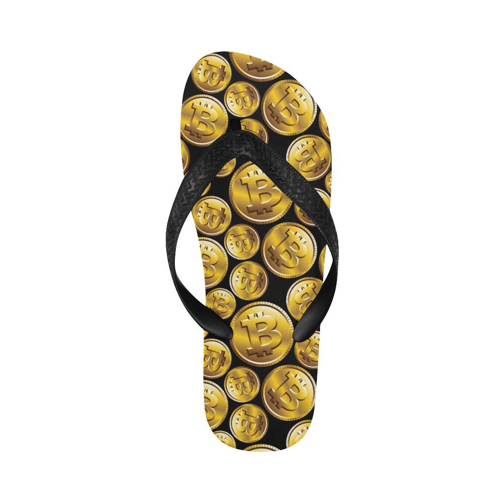 Bitcoin Pattern Print Design DO05 Flip Flops-JorJune