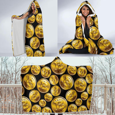 Bitcoin Pattern Print Design DO05 Hooded Blanket-JORJUNE.COM