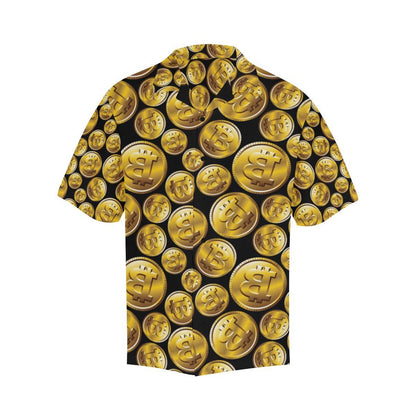 Bitcoin Pattern Print Design DO05 Men Hawaiian Shirt-JorJune