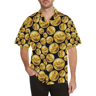 Bitcoin Pattern Print Design DO05 Men Hawaiian Shirt-JorJune