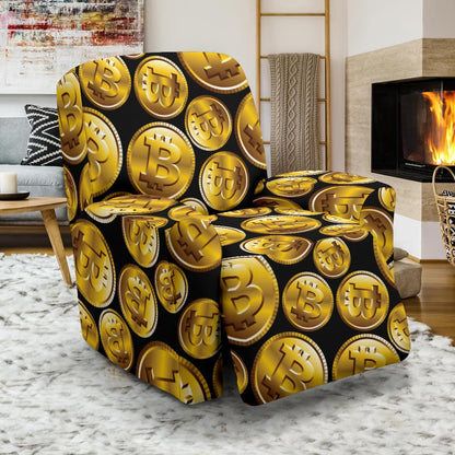 Bitcoin Pattern Print Design DO05 Recliner Slipcover-JORJUNE.COM